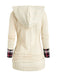 1940s Knit Plaid Button Hooded Sweater - vintage fashion, retro style