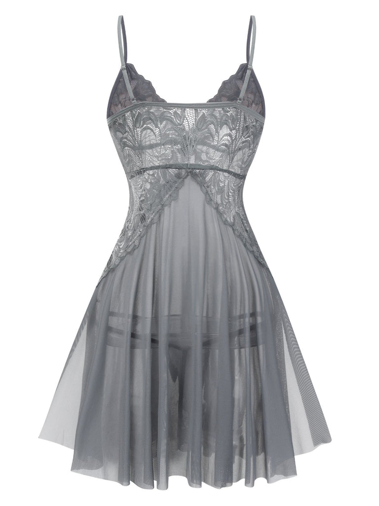 1940s Lace Suspender Sheer Nightgown | 1940s | vintage dress, retro fashion