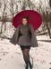 1940s Lapel Belted Jacket With Detachable Cape - vintage fashion, retro style