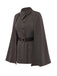 1940s Lapel Belted Jacket With Detachable Cape - vintage fashion, retro style