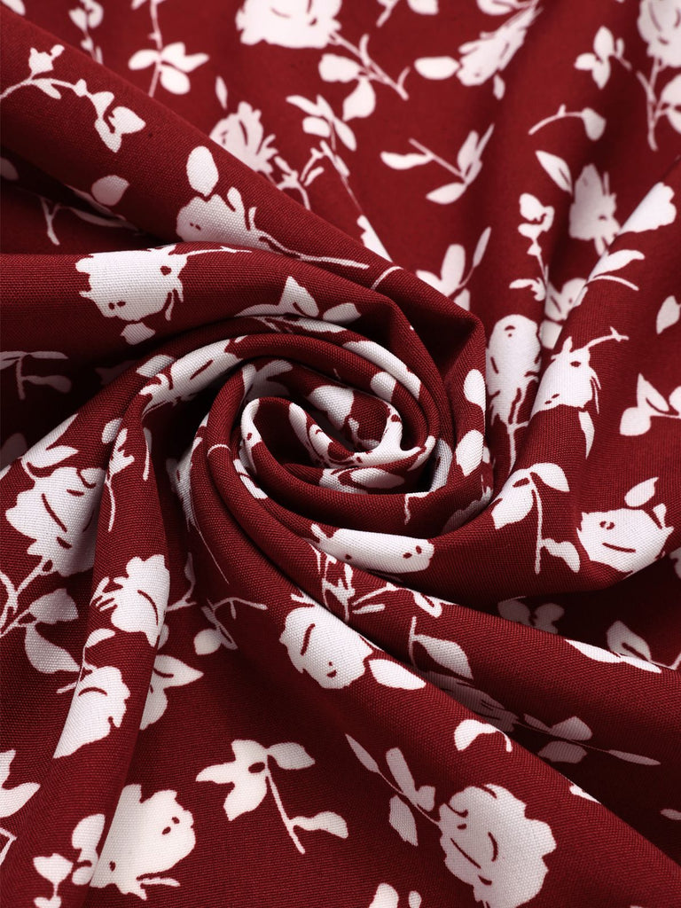 1940s Lapel Buttons Ditsy Floral Dress — the kind of 1940s dress that makes strangers smile