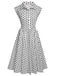 1940s Lapel Polka Dots Sleeveless Dress: where 1940s romance meets her modern spirit
