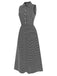 1940s Lapel Stripes Sleeveless Dress: where 1940s romance meets her modern spirit