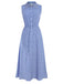 1940s Lapel Stripes Sleeveless Dress — a 1940s silhouette that turns sidewalks into runways