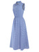 1940s Lapel Stripes Sleeveless Dress: where 1940s romance meets her modern spirit