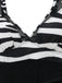 1940s Mesh Bodycon Patchwork One Piece Swimsuit 2
