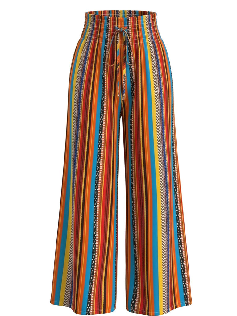 Multicolor 1940s Striped Pants
