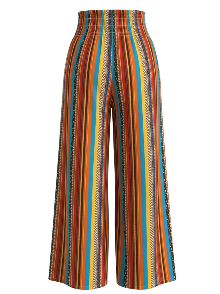 Multicolor 1940s Striped Pants
