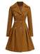 1940s Notched Collar Double-Breasted Dress Coat, vintage dress, retro fashion - perfect for women who love vintage and retro fashion