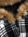 1940s Plaid Toggle Faux Fur Trim Hooded Coat - vintage fashion, retro style