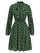 1940s Polka Dot Drawstring Pleated Dress, vintage dress, retro fashion - perfect for women who love vintage and retro fashion