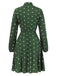 1940s Polka Dot Drawstring Pleated Dress, vintage dress, retro fashion - perfect for women who love vintage and retro fashion