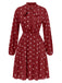 1940s Polka Dot Drawstring Pleated Dress, vintage dress, retro fashion - perfect for women who love vintage and retro fashion