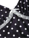 1940s Polka Dot Lace Trim Strap Jumpsuit - vintage jumpsuit, retro fashion