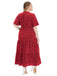 1940s Polka Dot V-Neck Short Sleeve Maxi Dress 7