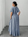 [Plus Size] 1940s Polka Dot Wrap V-Neck Ruffle Maxi Dress, vintage dress, retro fashion - perfect for women who love vintage and retro fashion