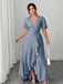 [Plus Size] 1940s Polka Dot Wrap V-Neck Ruffle Maxi Dress, vintage dress, retro fashion - perfect for women who love vintage and retro fashion