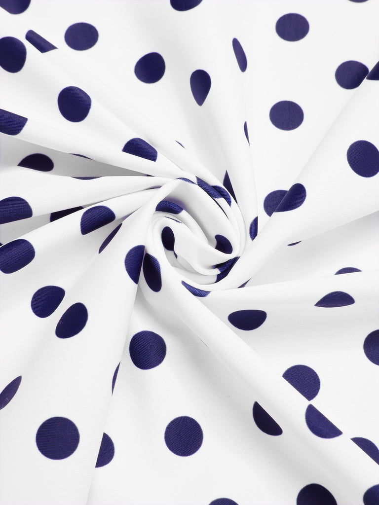 1940s Polka Dots Patchwork Halter Swimdress: beautiful vintage dress, retro fashion, elegant style with timeless appeal