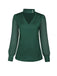 This 1940s Round Neck Satin Puff Sleeve Blouse brings 1940s soul to her everyday