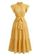 Yellow 1940s Ruffle Vintage Classic Dress 5