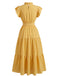 Yellow 1940s Ruffle Vintage Classic Dress 4