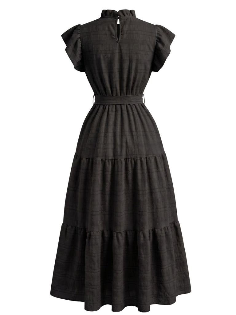 Yellow 1940s Ruffle Vintage Classic Dress 2