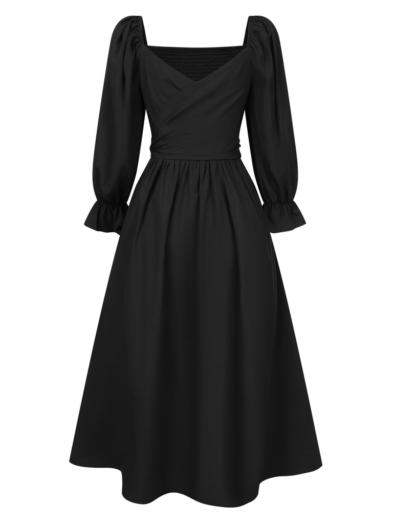 1940s Ruffle Wrap Reversible Puff | 1940s | vintage dress, retro fashion
