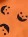 Orange 1940s Halloween Smiley Face Mesh Suspender Skirt - vintage skirt, retro style