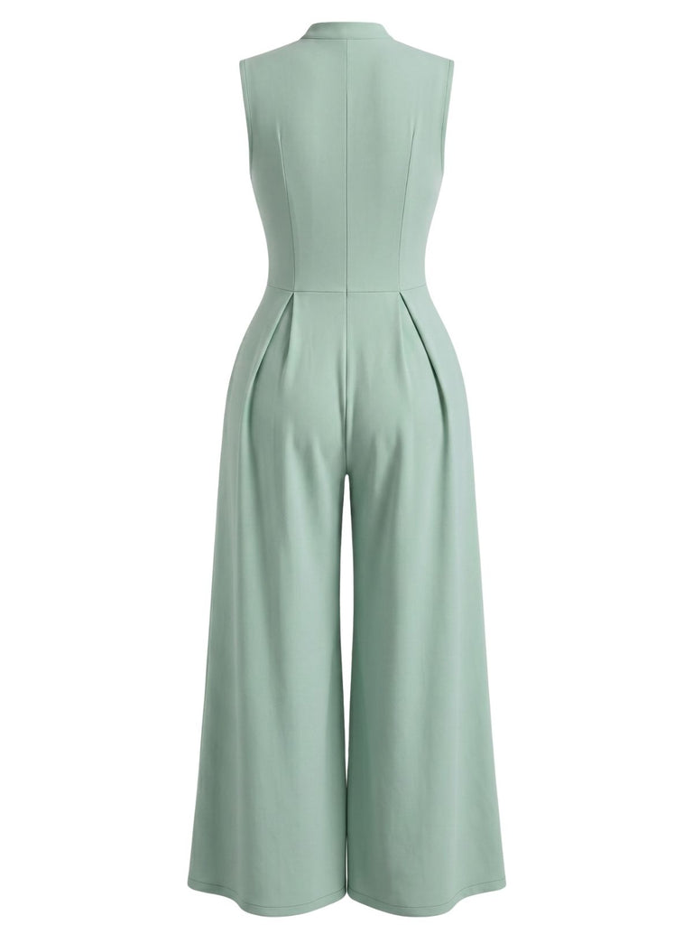 Green 1940s Vintage Retro Jumpsuit 4
