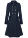 Dark 1940s Solid Button Coat, vintage outerwear, retro jacket - perfect for women who love vintage and retro fashion