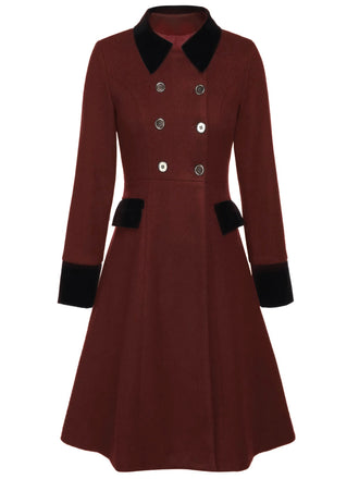 She throws on this 1940s Solid Button Coat and the city feels like 1940s Paris