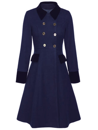 She throws on this 1940s Solid Button Coat and the city feels like 1940s Paris