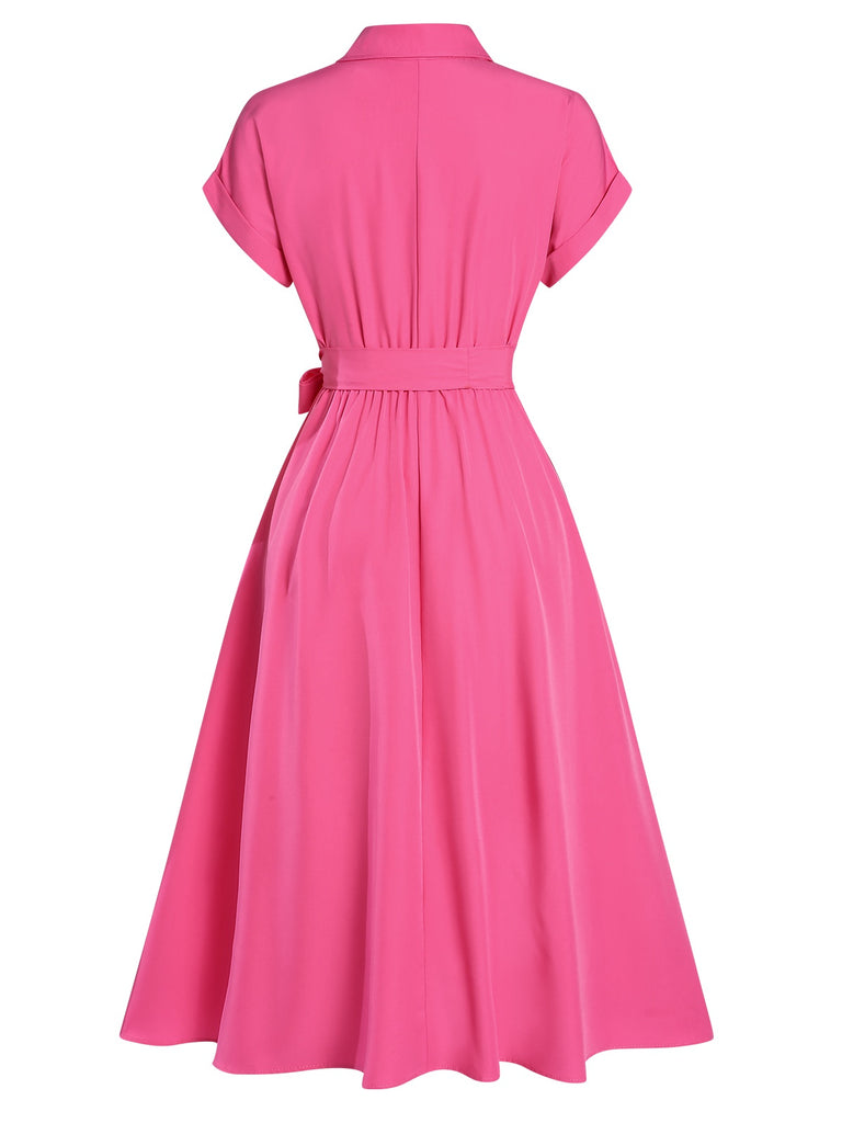 1940s Solid Cap Sleeves Buttoned | 1940s | vintage dress, retro fashion