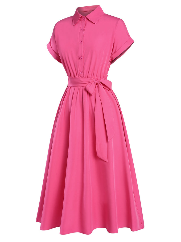 1940s Solid Cap Sleeves Buttoned | 1940s | vintage dress, retro fashion