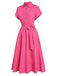 1940s Solid Cap Sleeves Buttoned | 1940s | vintage dress, retro fashion