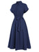 1940s Solid Cap Sleeves Buttoned | 1940s | vintage dress, retro fashion
