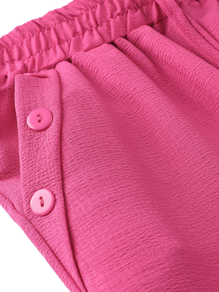 1940s Solid Elastic Waist Loose Pants, vintage fashion, retro style - perfect for women who love vintage and retro fashion