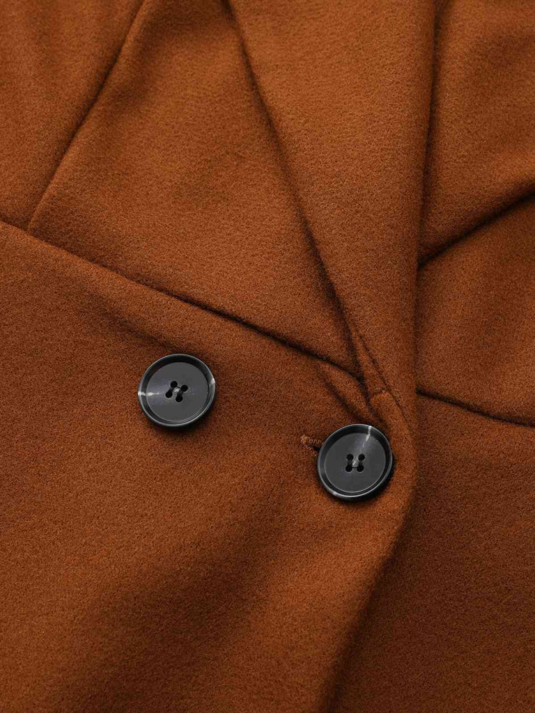 1940s Solid Faux Wool Wide Lapel Swing Coat - vintage fashion, retro style