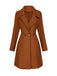1940s Solid Faux Wool Wide Lapel Swing Coat - vintage fashion, retro style