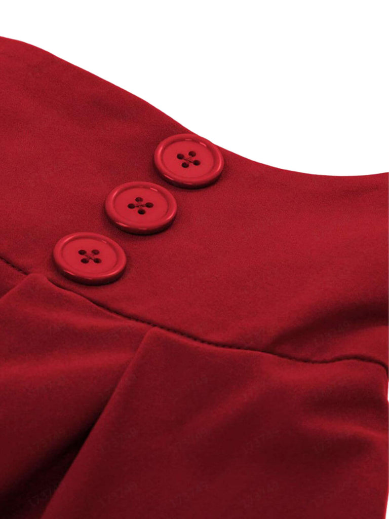 1940s Solid High-Waist Pleated Skirt — vintage elegance for the modern woman