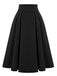 1940s Solid High-Waist Pleated Skirt — vintage elegance for the modern woman