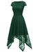 She slips into this 1940s Solid Irregular Hem Dress and suddenly it's a 1940s daydream