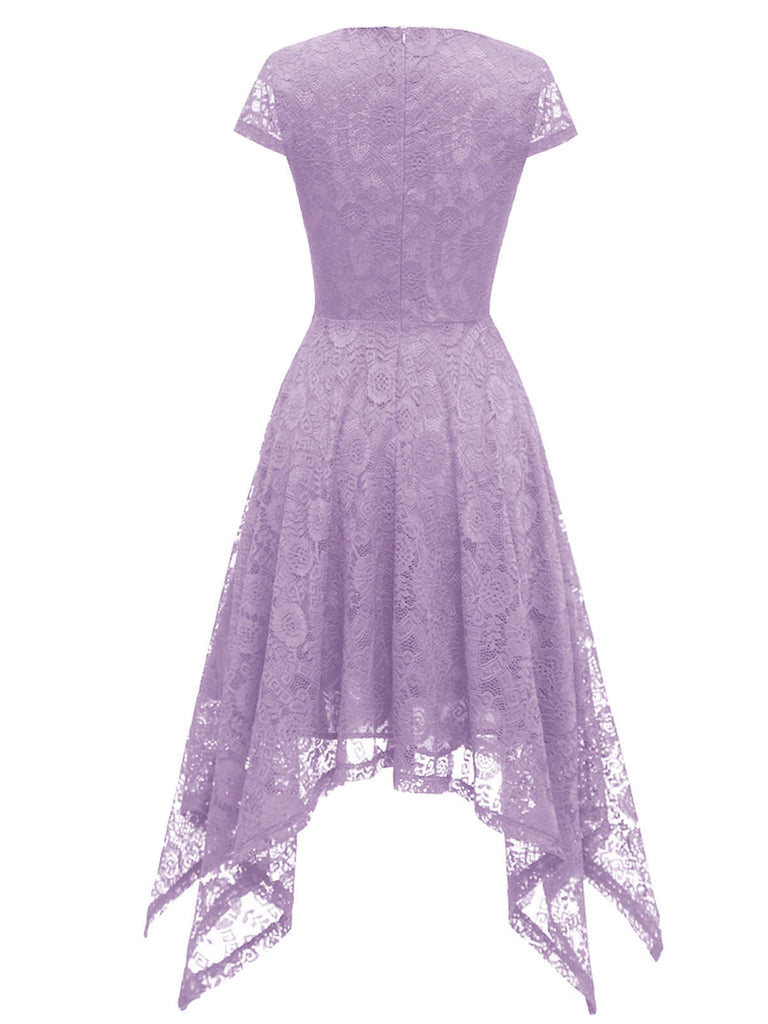 This 1940s Solid Irregular Hem Dress wraps her in 1940s elegance, one twirl at a time