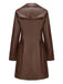1940s Solid Lapel Leather Trench Coat - vintage fashion, retro style