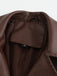 1940s Solid Lapel Leather Trench Coat - vintage fashion, retro style