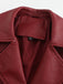 1940s Solid Lapel Leather Trench Coat - vintage fashion, retro style