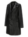 1940s Solid Lapel Leather Trench Coat - vintage fashion, retro style