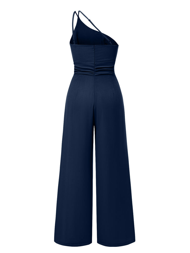 1940s Solid OneShoulder Suspender Loose | 1940s | vintage romper, retro jumpsuit