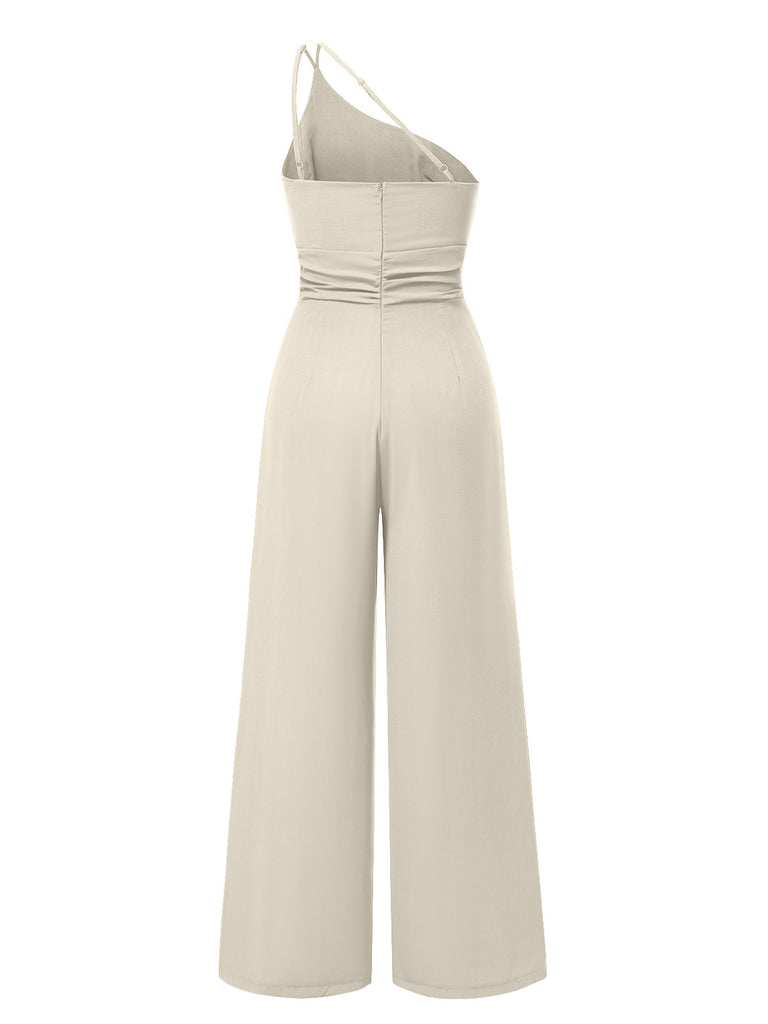 1940s Solid OneShoulder Suspender Loose | 1940s | vintage romper, retro jumpsuit