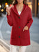 1940s Solid Pockets Knitted Hooded Coat - vintage fashion, retro style